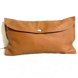 John Lobb brown leather clutch bag